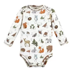 Touched By Nature Organic Cotton Long-Sleeve Bodysuits, Boy Woodland Alphabet 5-Pack -Baby Nest Deals Store GUEST 07cb6d5a fa05 4205 9d49 9620ec8db29b