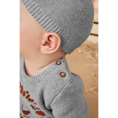 Carter's Just One You®️ Baby Boys' 3pc Lion Sweater & Bottom Set - Gray 3 Carter's Just One You®️ Baby Boys' 3pc Lion Sweater & Bottom Set - Gray - Image 3