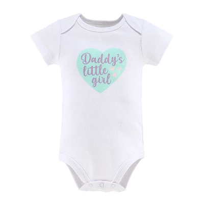 The Peanutshell Baby Girl Short Sleeve Bodysuits, 5-Pack, Purple/Grey/Mint, Newborn To 24 Months 4 The Peanutshell Baby Girl Short Sleeve Bodysuits, 5-Pack, Purple/Grey/Mint, Newborn To 24 Months - Image 4