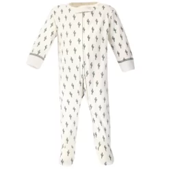 Touched By Nature Baby Organic Cotton Zipper Sleep And Play 3pk, Cactus