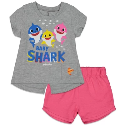 Pinkfong Baby Shark Girls Graphic T-Shirt & Shorts 9 Pinkfong Baby Shark Girls Graphic T-Shirt & Shorts - Image 9