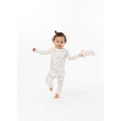 Sleep On It Infant Girls Cottage Blossom Zip-Front Coverall Pajama 2 Sleep On It Infant Girls Cottage Blossom Zip-Front Coverall Pajama - Image 2