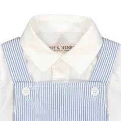 Hope & Henry Baby Organic Cotton Dapper Shortie Overall Set