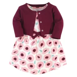 Touched By Nature Baby And Toddler Girl Organic Cotton Dress And Cardigan 2pc Set, Blush Blossom -Baby Nest Deals Store GUEST 13430dba 8bc2 4d3d 928b 3d5d1315704c