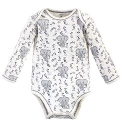 Touched By Nature Organic Cotton Long-Sleeve Bodysuits 5pk, Blue Elephant -Baby Nest Deals Store GUEST 13f6f48d 92c7 4429 8e14 840a39257e1a