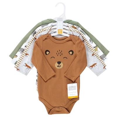 Hudson Baby Unisex Baby Cotton Long-Sleeve Bodysuits, Woodland Animals 1 Hudson Baby Unisex Baby Cotton Long-Sleeve Bodysuits, Woodland Animals