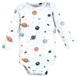 Hudson Baby Infant Boy Cotton Long-Sleeve Bodysuits, Space 3-Pack -Baby Nest Deals Store GUEST 167ba436 3af3 4a05 bffc a0e18a84fcff