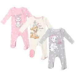 Disney The Aristocats Bambi Baby Girls 3 Pack Zip Up Sleep N' Play Coveralls Newborn To Infant -Baby Nest Deals Store GUEST 18f50007 2753 4d52 a5e0 6a546893ac5d