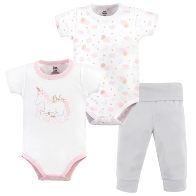 Yoga Sprout Baby Girl Cotton Layette Set, Unicorn 1 Yoga Sprout Baby Girl Cotton Layette Set, Unicorn