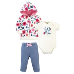 Touched By Nature Baby And Toddler Girl Organic Cotton Hoodie, Bodysuit Or Tee Top, And Pant, Garden Floral -Baby Nest Deals Store GUEST 1aa372aa 0785 4386 bf41 6179d68aa017