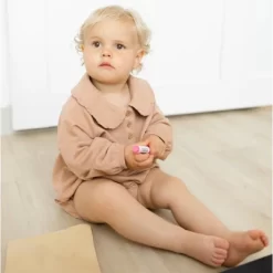 Grayson Collective Baby Girls' Collared Gauze Bubble Romper - Brown -Baby Nest Deals Store GUEST 1be5a6d1 29dd 4bf3 971f b6e1595201c8