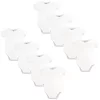 Touched By Nature Organic Cotton Bodysuits 8pk, White