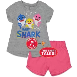 Pinkfong Baby Shark Girls Graphic T-Shirt & Shorts 16 Pinkfong Baby Shark Girls Graphic T-Shirt & Shorts -Baby Nest Deals Store GUEST 1d761c3a 8345 4253 8240 216d51210269