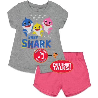 Pinkfong Baby Shark Girls Graphic T-Shirt & Shorts 7 Pinkfong Baby Shark Girls Graphic T-Shirt & Shorts - Image 7