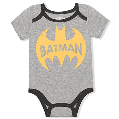Warner Bros Boy's 4-Pack Batman Short Sleeve Baby Bodysuit Creeper, Casual Shorts, Cap And Matching Socks For Infant 3 Warner Bros Boy's 4-Pack Batman Short Sleeve Baby Bodysuit Creeper, Casual Shorts, Cap And Matching Socks For Infant - Image 3