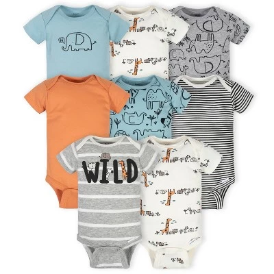 Gerber Baby Boys' Short Sleeve Onesies® Bodysuits, 8-Pack 13 Gerber Baby Boys' Short Sleeve Onesies® Bodysuits, 8-Pack - Image 13