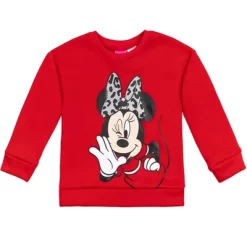 Disney Minnie Mouse Baby Girls Pullover Fleece Sweatshirt And Leggings Outfit Set Infant