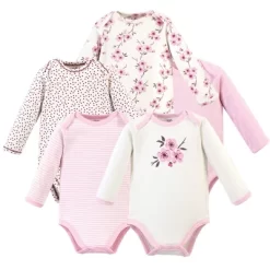 Touched By Nature Baby Girl Organic Cotton Long-Sleeve Bodysuits 5pk, Cherry Blossom -Baby Nest Deals Store GUEST 2348b05a bc76 444e 89b3 983dd16ff556