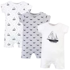 Hudson Baby Infant Boy Cotton Rompers 3pk, Sail The Sea -Baby Nest Deals Store GUEST 2a19b6cd c440 4195 b248 0f9792008e0b