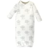 Touched By Nature Baby Organic Cotton Long-Sleeve Gowns 3pk, Birch Tree, 0-6 Months
