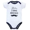 Hudson Baby Infant Boy Cotton Bodysuits 3pk, Burgundy Ladies I Have Arrived