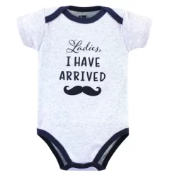Hudson Baby Infant Boy Cotton Bodysuits 3pk, Burgundy Ladies I Have Arrived