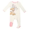 Disney The Aristocats Bambi Baby Girls 3 Pack Zip Up Sleep N' Play Coveralls Newborn To Infant