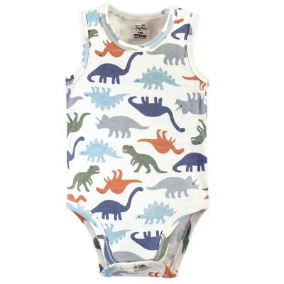 Touched By Nature Baby Boy Organic Cotton Bodysuits 5pk, Bold Dinosaurs 4 Touched By Nature Baby Boy Organic Cotton Bodysuits 5pk, Bold Dinosaurs - Image 4
