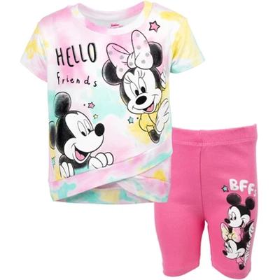 Mickey Mouse & Friends Minnie Mouse Baby Girls Graphic T-Shirt And Shorts Outfit Set Infant 9 Mickey Mouse & Friends Minnie Mouse Baby Girls Graphic T-Shirt And Shorts Outfit Set Infant - Image 9