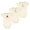 Touched By Nature Organic Cotton Bodysuits 3pk, Tomato
