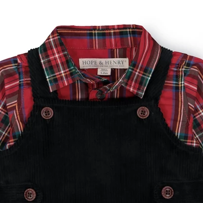 Hope & Henry Baby Organic Cotton Dapper Overall Set 1 Hope & Henry Baby Organic Cotton Dapper Overall Set