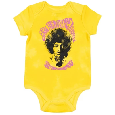 Jimi Hendrix 3 Pack Cuddly Short Sleeve Bodysuits Black/Yellow 1 Jimi Hendrix 3 Pack Cuddly Short Sleeve Bodysuits Black/Yellow