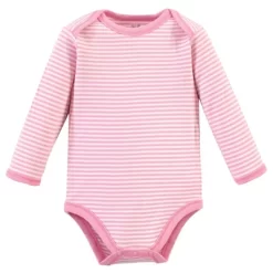 Touched By Nature Baby Girl Organic Cotton Long-Sleeve Bodysuits 5pk, Garden Floral