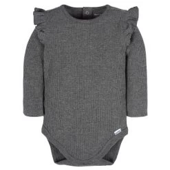 Gerber Baby Girls' Ruffle Long Sleeve Onesies® Bodysuits - 2-Pack