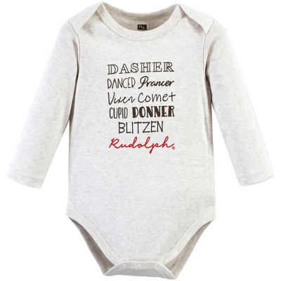 Hudson Baby Unisex Baby Cotton Long-Sleeve Bodysuits, Rudolph Reindeer 4 Hudson Baby Unisex Baby Cotton Long-Sleeve Bodysuits, Rudolph Reindeer - Image 4