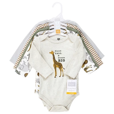 Hudson Baby Unisex Baby Cotton Long-Sleeve Bodysuits, Rustic Safari 1 Hudson Baby Unisex Baby Cotton Long-Sleeve Bodysuits, Rustic Safari