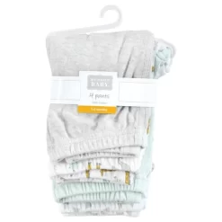 Hudson Baby Unisex Baby Cotton Pants And Leggings, Yellow Safari