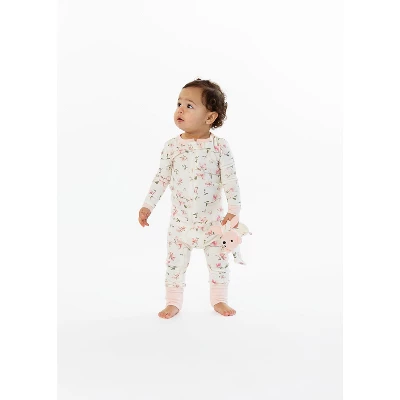 Sleep On It Infant Girls Cottage Blossom Zip-Front Coverall Pajama 1 Sleep On It Infant Girls Cottage Blossom Zip-Front Coverall Pajama