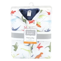 Hudson Baby Unisex Baby Mink With Faux Shearling Inner Sleeping Bag, Sack, Blanket, Dinosaurs