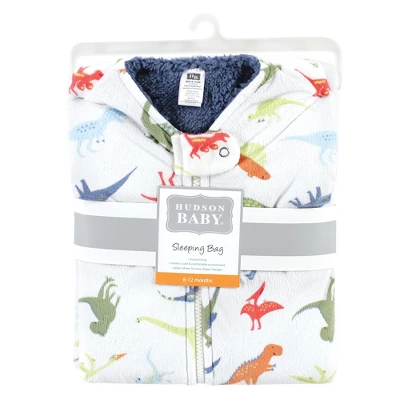 Hudson Baby Unisex Baby Mink With Faux Shearling Inner Sleeping Bag, Sack, Blanket, Dinosaurs 1 Hudson Baby Unisex Baby Mink With Faux Shearling Inner Sleeping Bag, Sack, Blanket, Dinosaurs