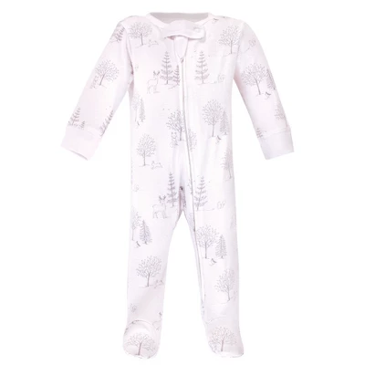 Touched By Nature Baby Organic Cotton Zipper Sleep And Play 3pk, Gray Woodland 3 Touched By Nature Baby Organic Cotton Zipper Sleep And Play 3pk, Gray Woodland - Image 3
