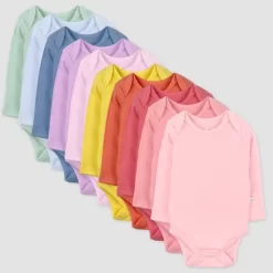 Honest Baby Girls' 10pk Rainbow Gems Organic Cotton Long Sleeve Bodysuit 5 Honest Baby Girls' 10pk Rainbow Gems Organic Cotton Long Sleeve Bodysuit -Baby Nest Deals Store GUEST 46505cb8 2c00 46dd 9950 b339e70cc9fb
