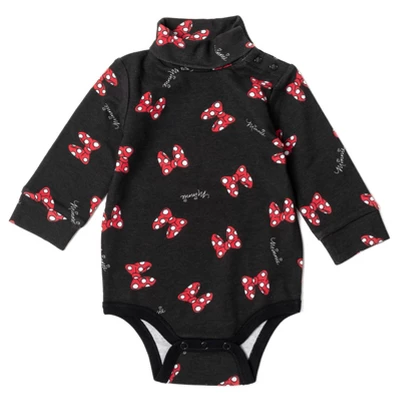 Disney Minnie Mouse Baby Girls 2 Pack Turtleneck Bodysuits Newborn To Infant 4 Disney Minnie Mouse Baby Girls 2 Pack Turtleneck Bodysuits Newborn To Infant - Image 4