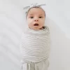 Embe Newborn Long Sleeve Swaddle Sack And Bow Headband Set (0-3 Months)