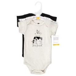 Hudson Baby Unisex Baby Cotton Bodysuits, Farm Friends