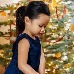 Hope & Henry Girls' Sleeveless Pleated Collar Sateen Party Dress, Infant -Baby Nest Deals Store GUEST 4ef5f917 6ec0 4fc2 8c46 fd447a388a28