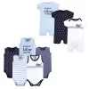 Hudson Baby Infant Boy Cotton Bodysuits And Rompers, 8-Piece, Sailor Whale
