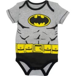 DC Comics Justice League Batman Joker Riddler Newborn Baby Boys 5 Pack Short Sleeve Bodysuits