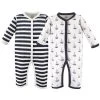 Hudson Baby Infant Boy Cotton Coveralls 2pk, Sailboat