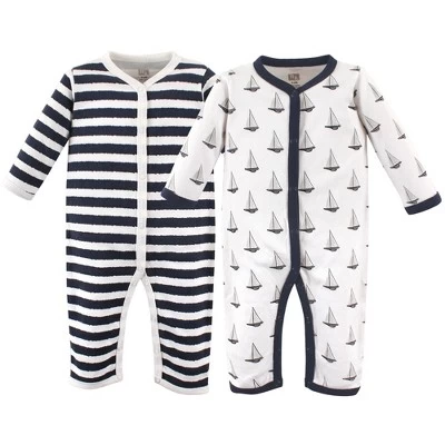Hudson Baby Infant Boy Cotton Coveralls 2pk, Sailboat 1 Hudson Baby Infant Boy Cotton Coveralls 2pk, Sailboat